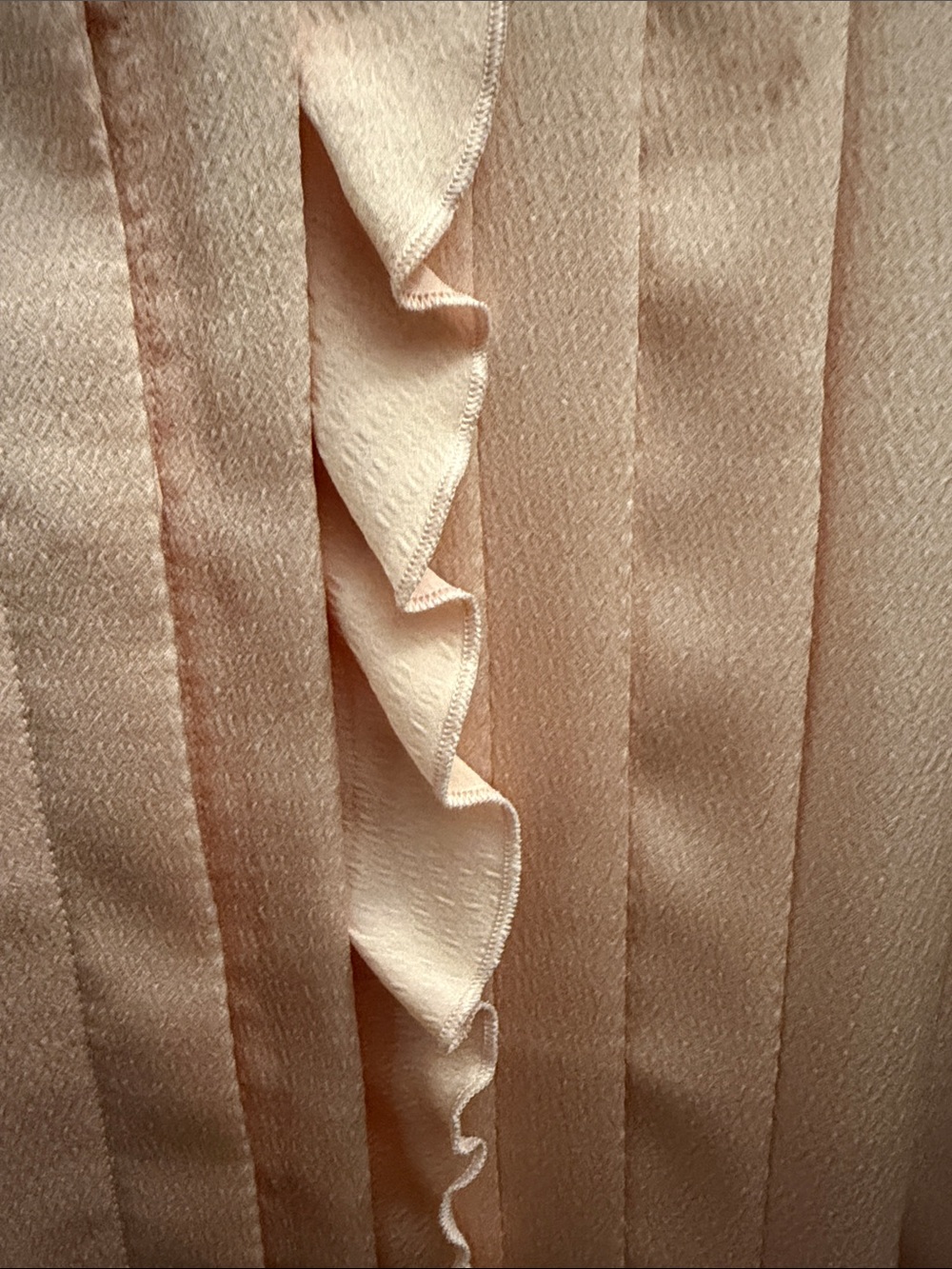 Express Peach Ruffle-Pleat Blouse - Picture 3 of 6